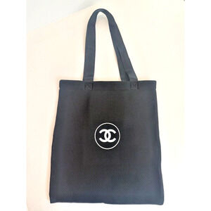 Chanel VIP Beaute Black Mesh Bag Puffy Mesh Shoulder GWP Straps tote bag